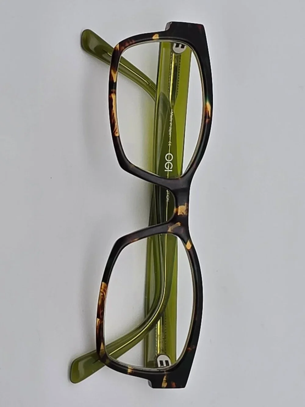 OGI Eyewear 3104/1378 Green Camouflage Crystal Green Eyeglasses Frame w/ Case